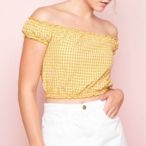 Brandy Melville Gingham Crop Top